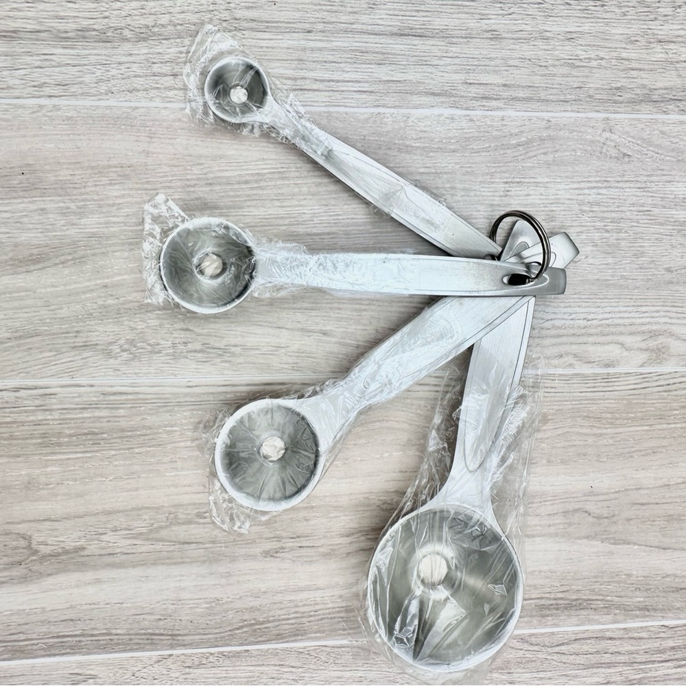 Vintage Stainless Steel Spoon Mini Funnel 4 Size Set For Spice Jars Oils